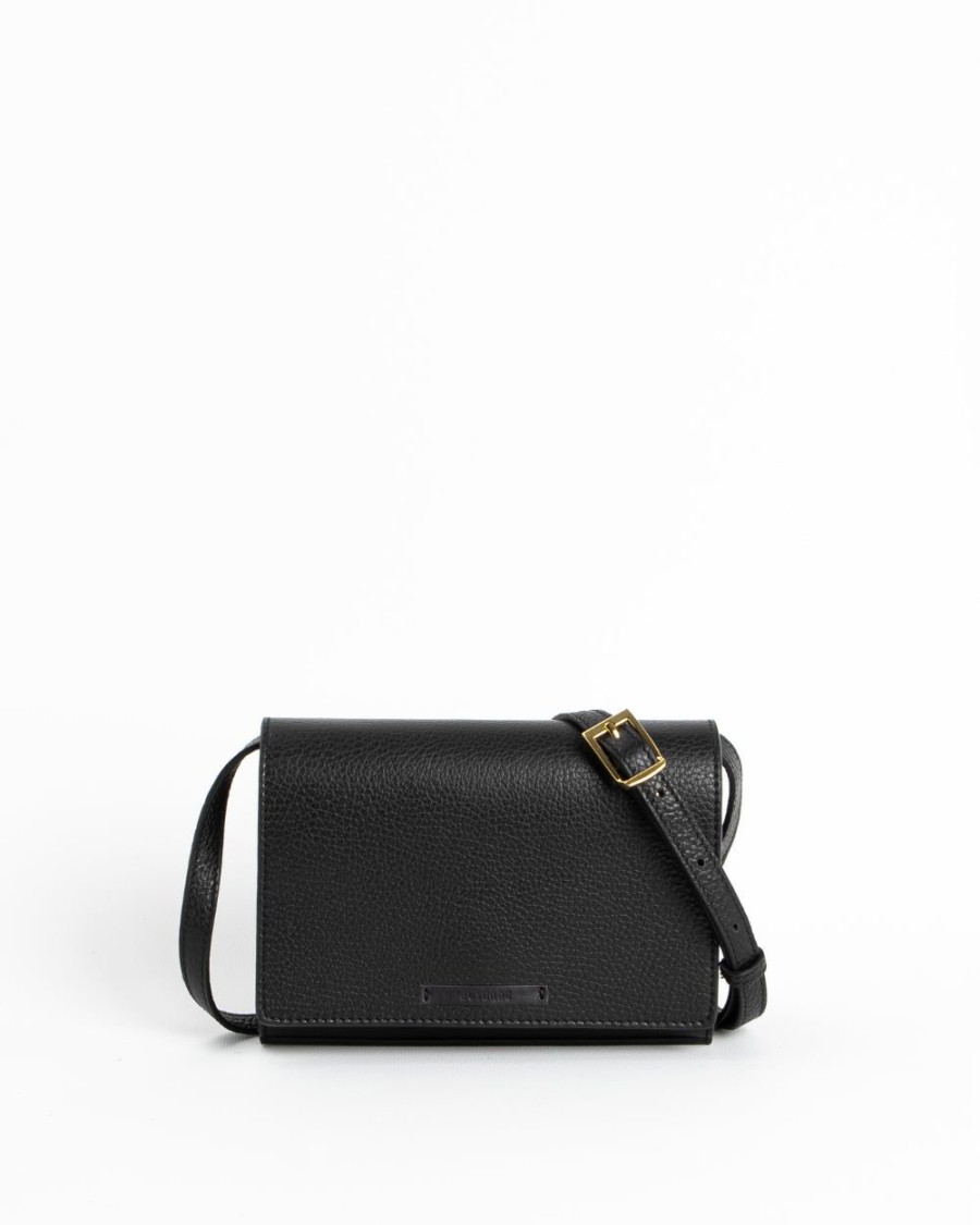 Crossbodybags Euterpe Studio | Isidora Mini Black Martellato