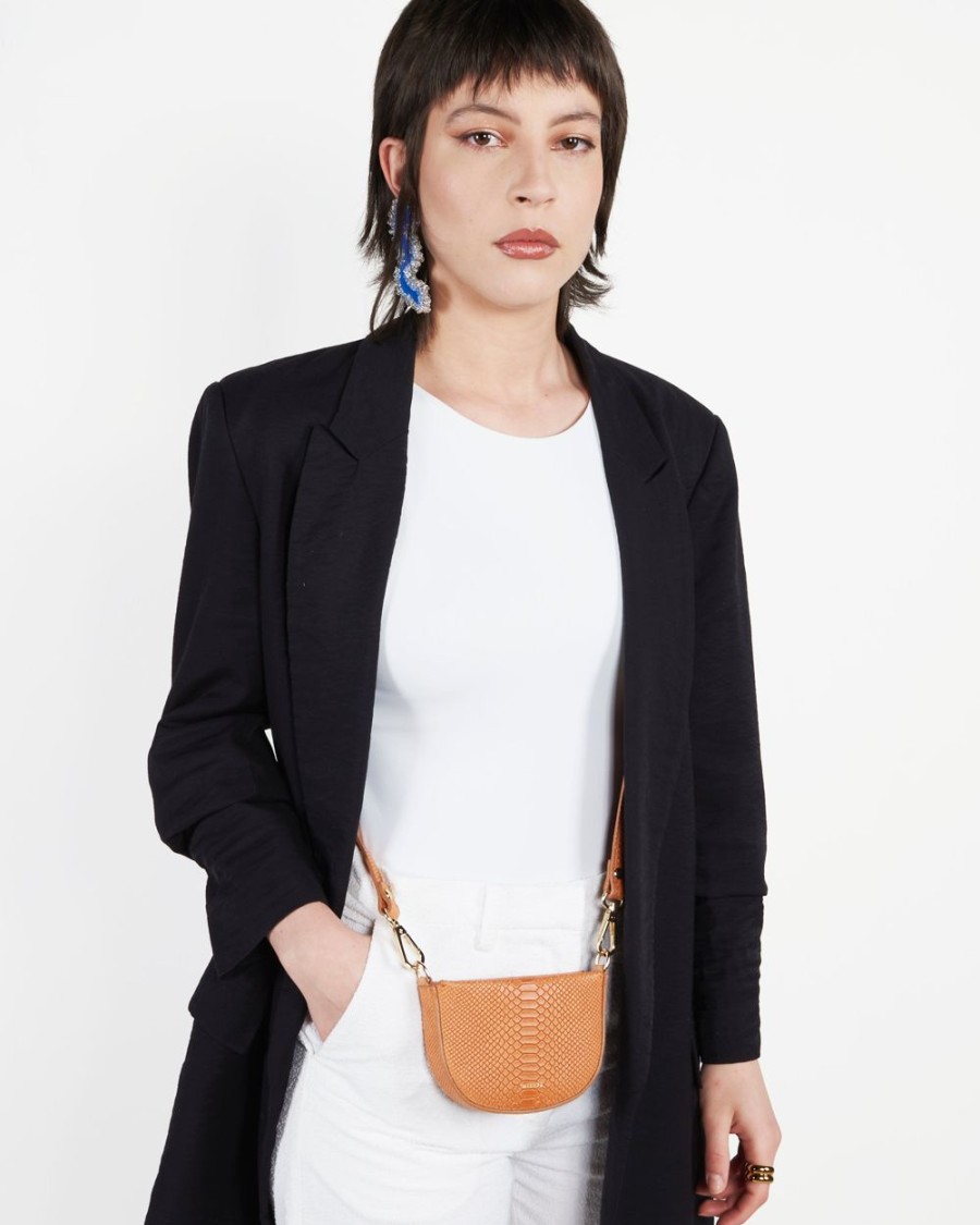 Crossbodybags Euterpe Studio | Lina Watersnake Orange