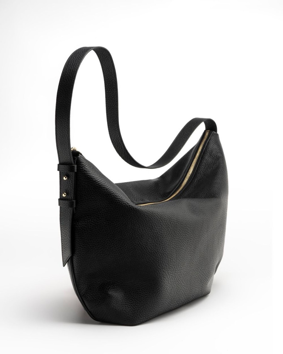 Crossbodybags Euterpe Studio | Clio Macro Black Martellato