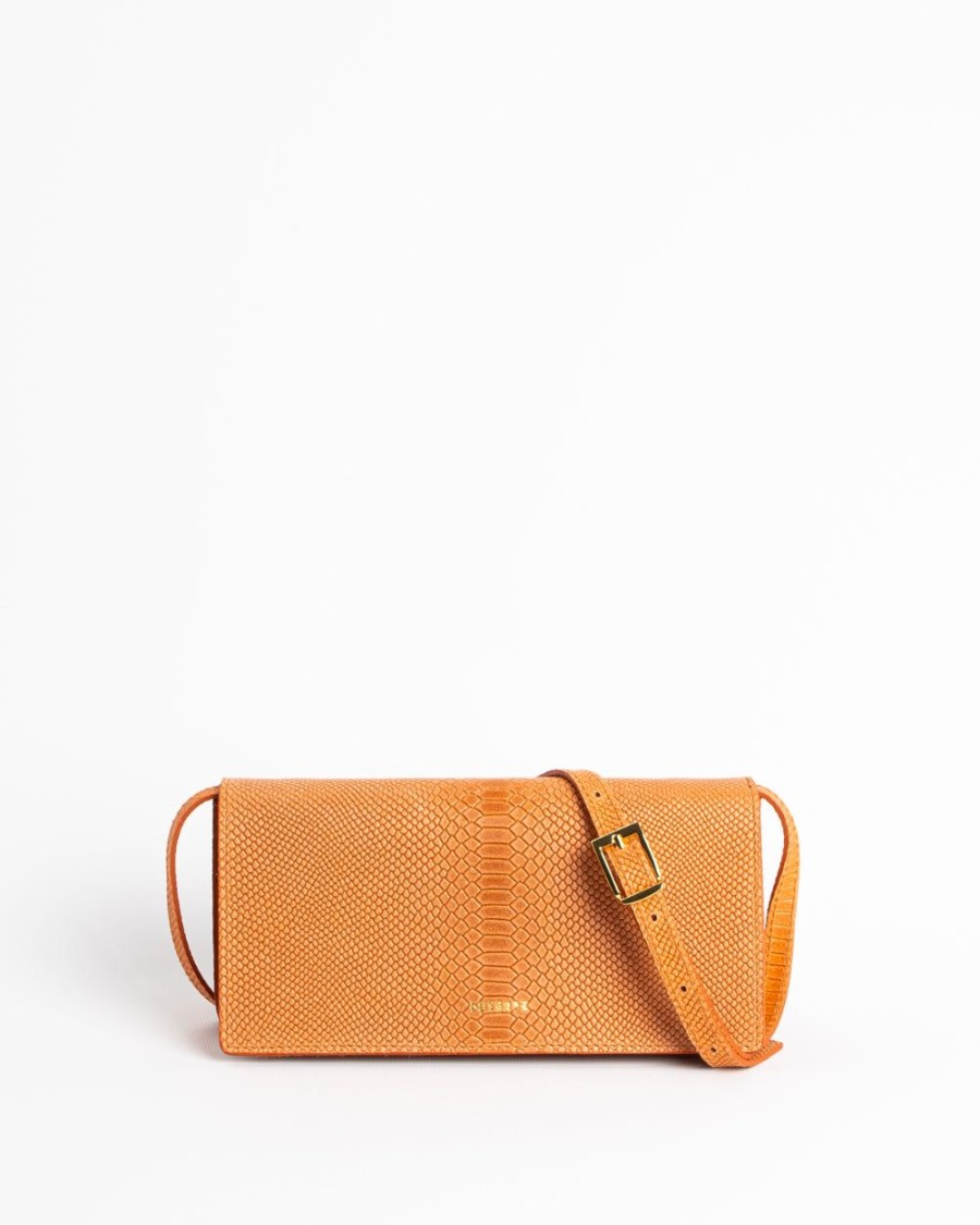 Handbags Euterpe Studio | Neroli Mini Watersnake Orange