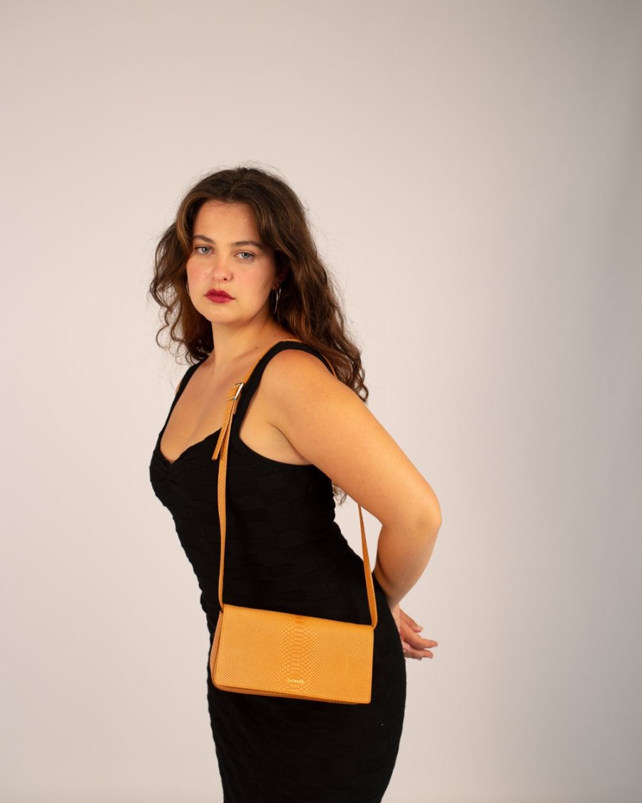 Handbags Euterpe Studio | Neroli Mini Watersnake Orange