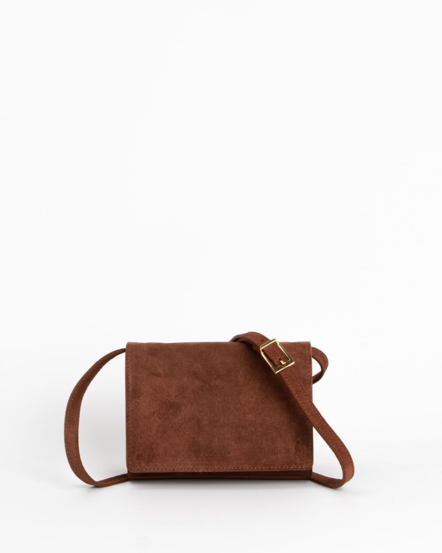 Shoulderbags Euterpe Studio | Isidora Mini Velvet Fudge