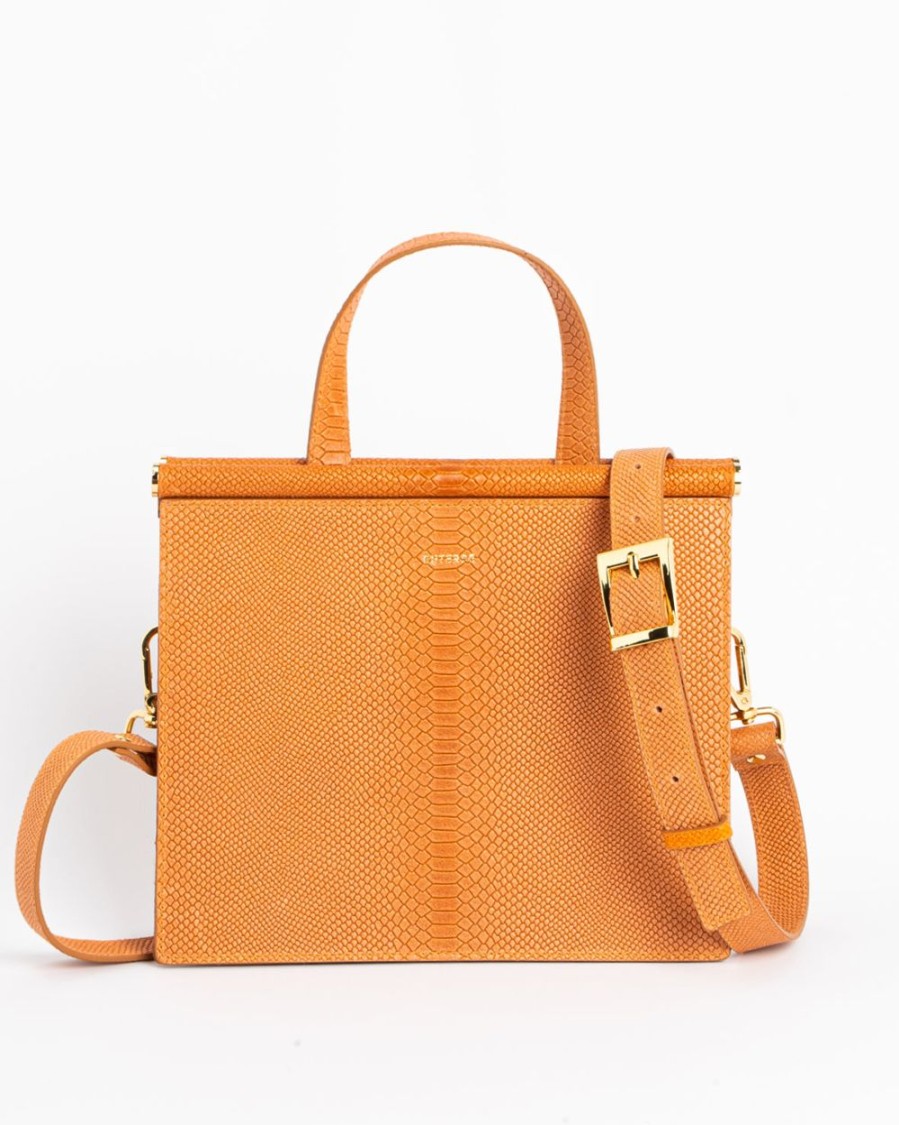 Handbags Euterpe Studio | Cetra Watersnake Orange