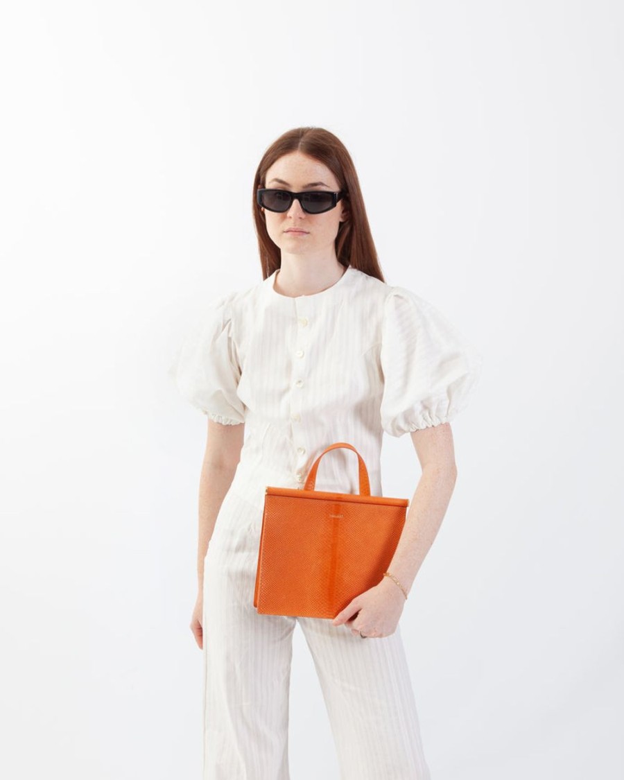 Crossbodybags Euterpe Studio | Cetra Watersnake Orange