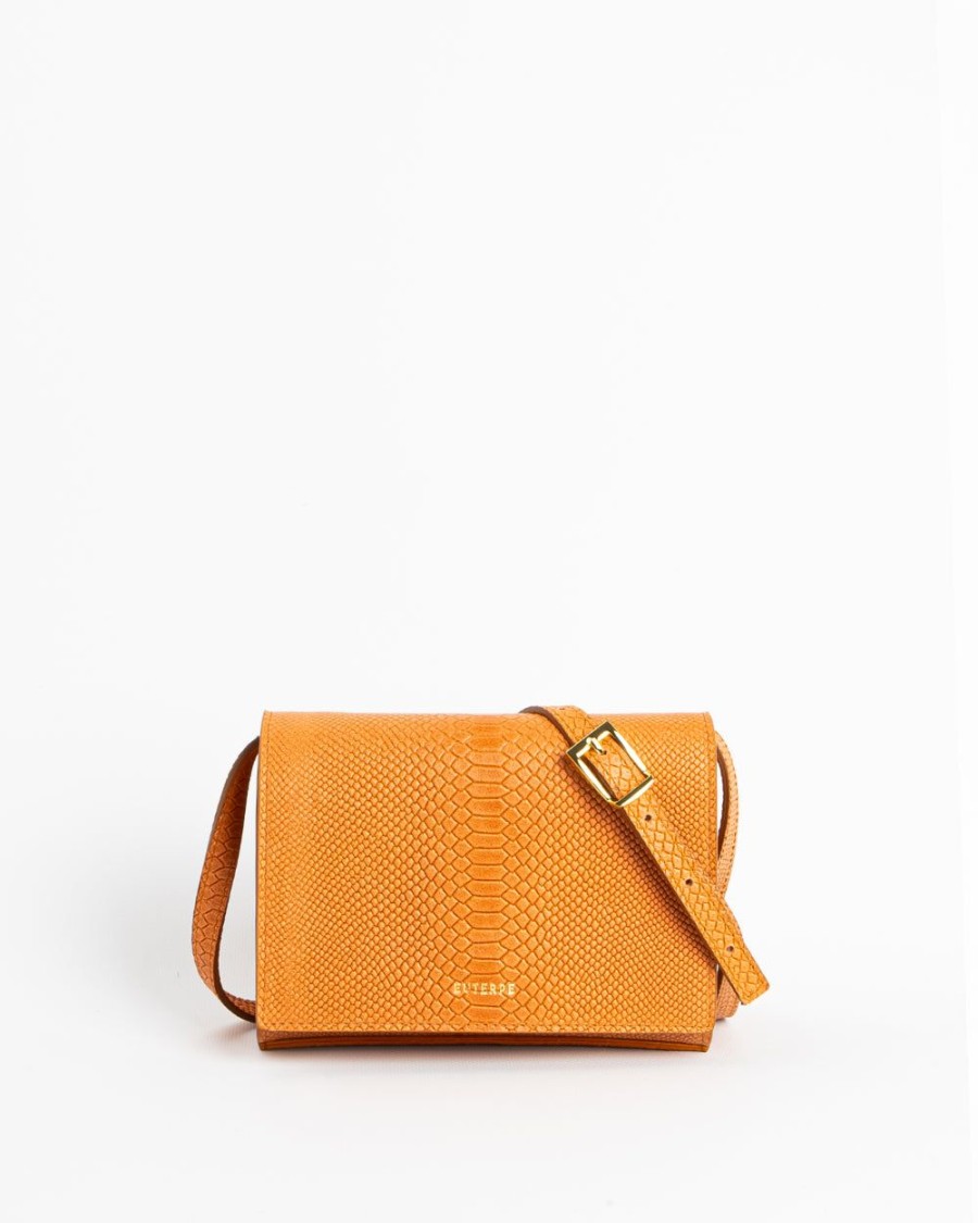 Crossbodybags Euterpe Studio | Isidora Mini Watersnake Orange